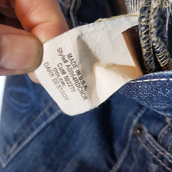 Arden B. Size 1 Women's Jeans Straight Leg Retro Faded Dark Destroy - Picture 4 of 4